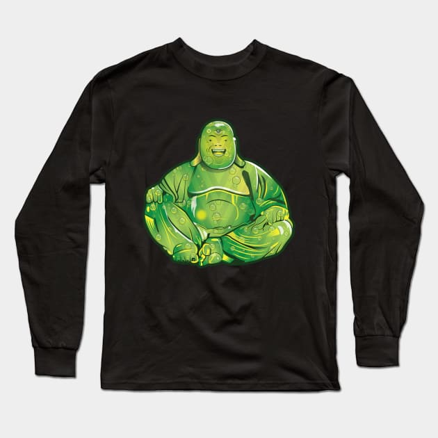 Sparkling Buddha (Hotei) Long Sleeve T-Shirt by Yamabushi's Kawaii Store